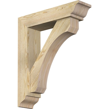 Legacy Traditional Rough Sawn Bracket W/ Offset Brace, Douglas Fir, 6W X 24D X 28H